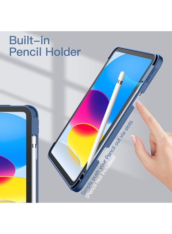 فكرة غطاء لجهاز iPad A16 من الجيل الحادي عشر مقاس 11 بوصة 2025، وجهاز iPad من الجيل العاشر 2022 مقاس 10.9 بوصة مع حامل قلم، وحافظة رفيعة شفافة، ووظيفة التنبيه/السكون التلقائي من فكرا - Image 5